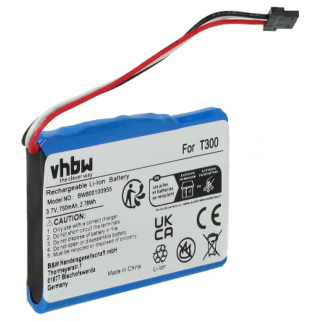 Vhbw Akku Ersatz Für Medion T300-1, 338937010168 Für Gps Navigation Navi (750 Mah, 3,7 V, Li-ion)