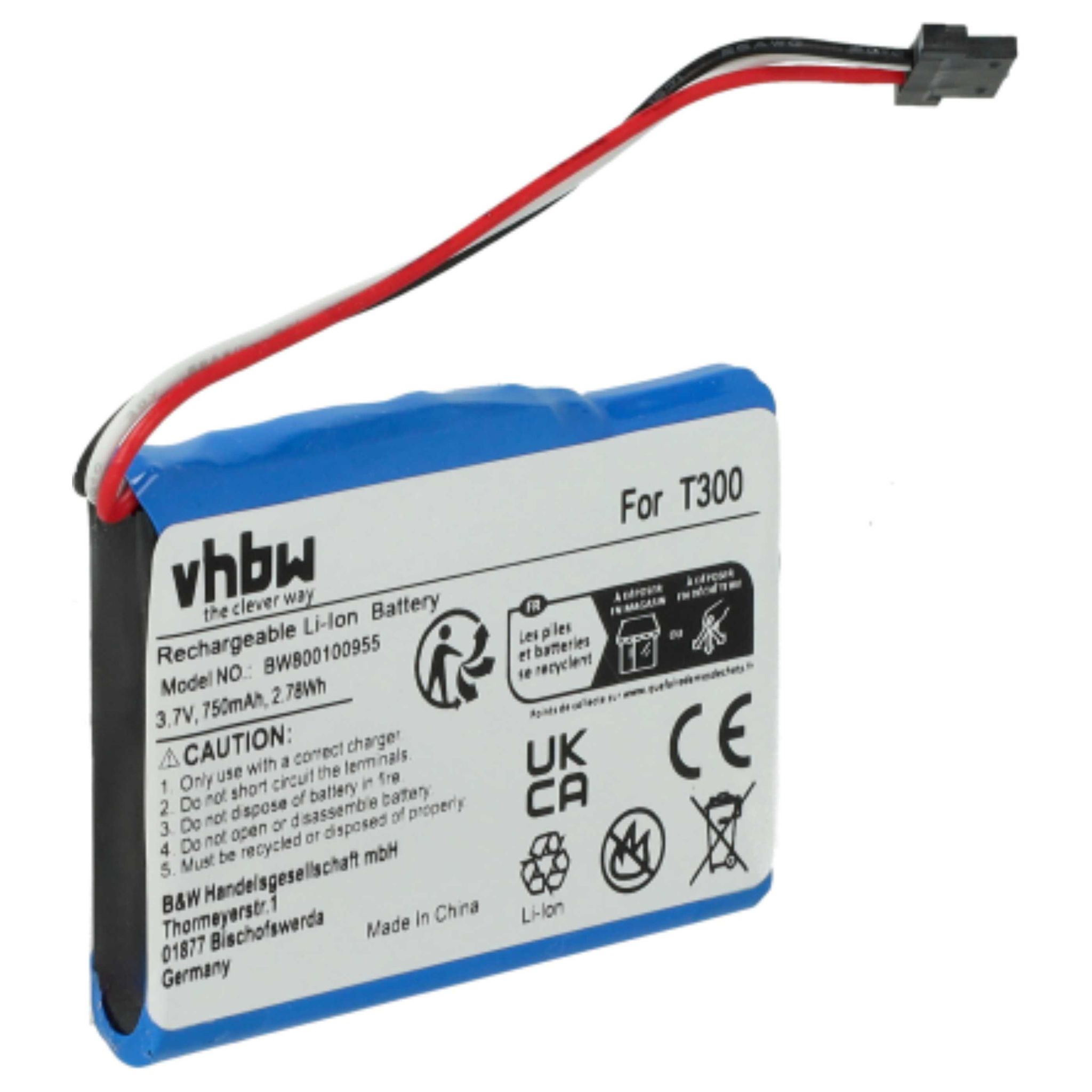 Vhbw Akku Kompatibel Mit Navman S45, F15, F35 Gps Navigation Navi (750 Mah, 3,7 V, Li-ion)