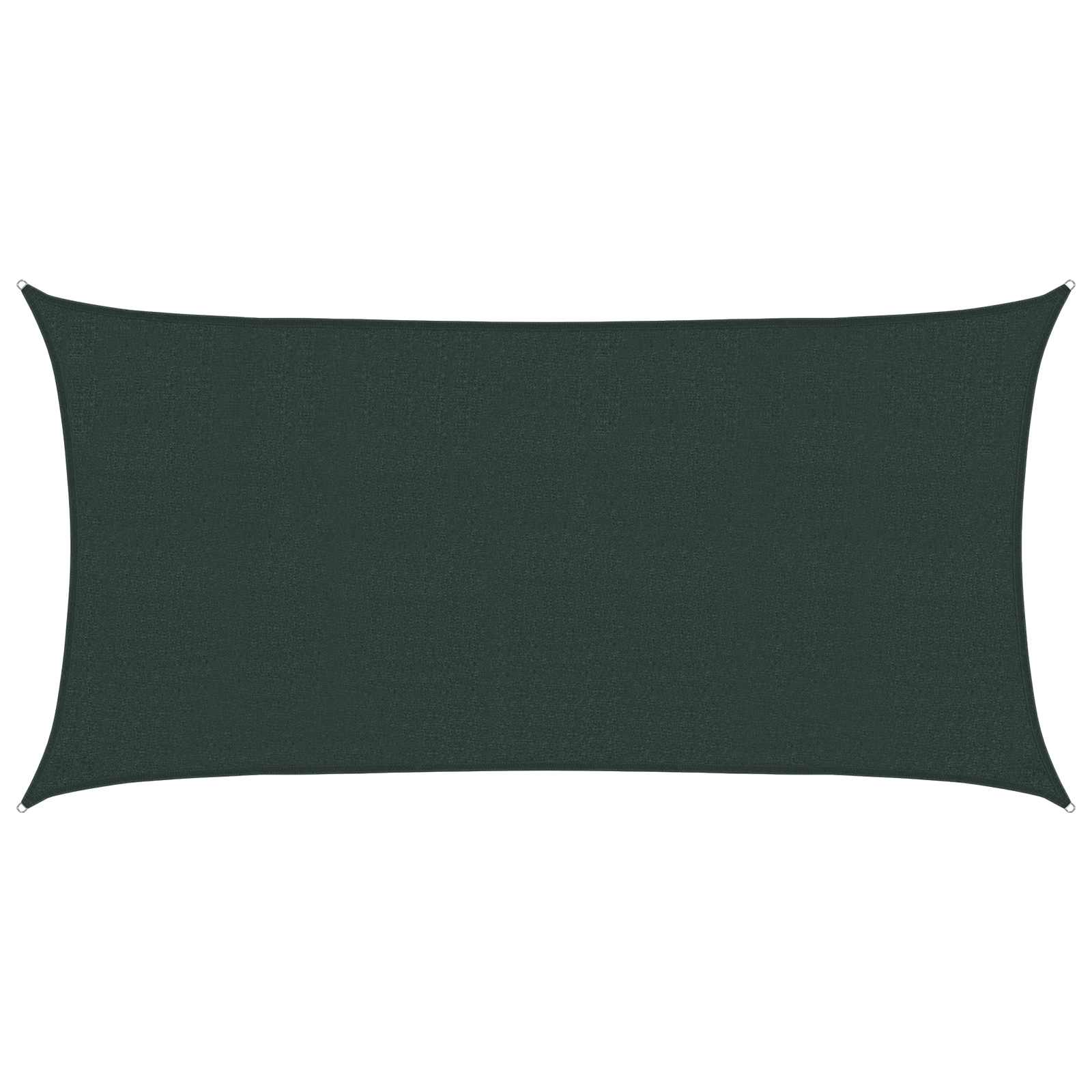 Sonnensegel 2 X 6 M Hdpe Rechteckig Dunkelgrün Vidaxl