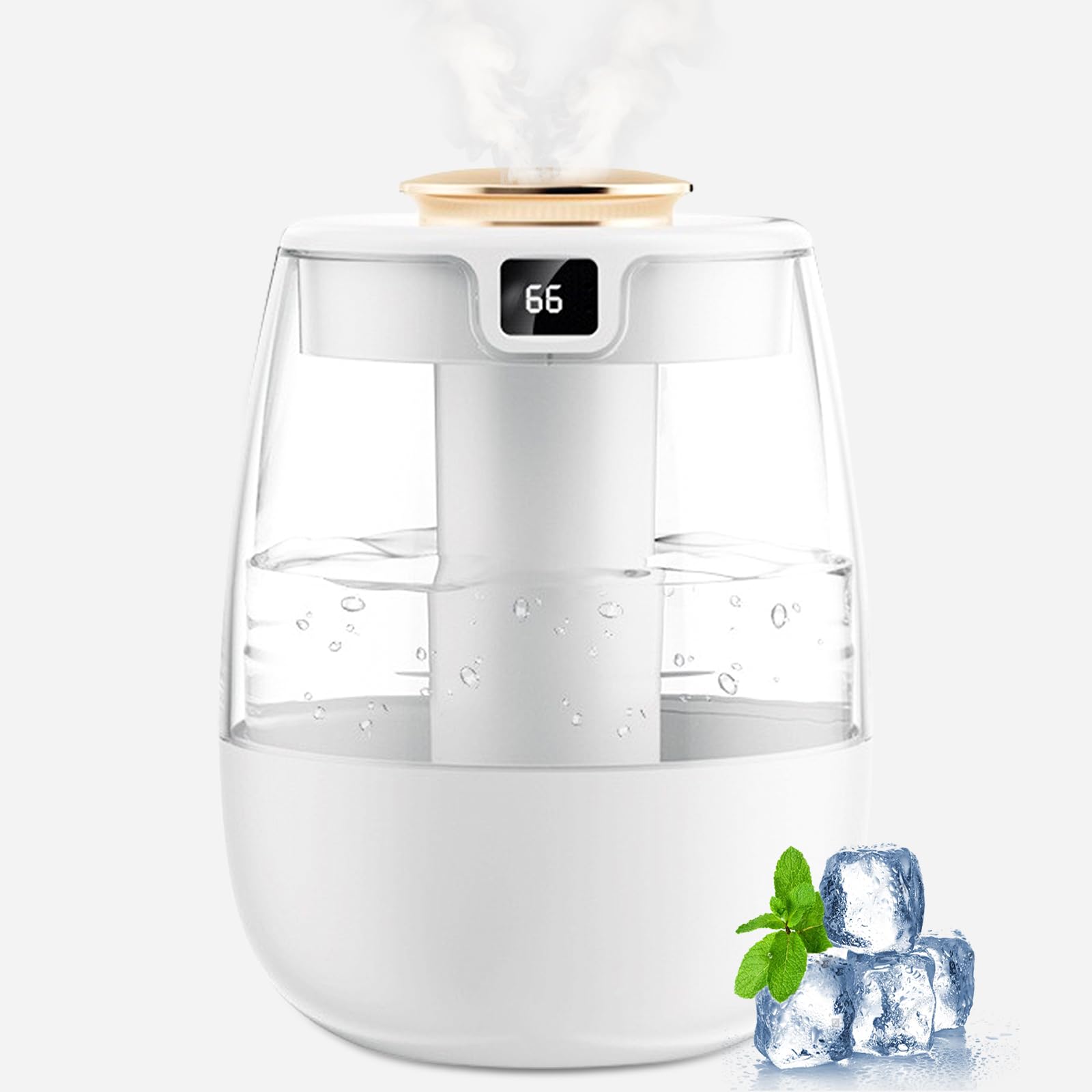 Leiser 1-liter-luftbefeuchter Mit 2 Düsen, Usb-digitalanzeige, Leise, 2 Vernebelungsmodi Und Nachtlicht Für Büro, Kinderzimmer, Schlafzimmer, Pflanzen.