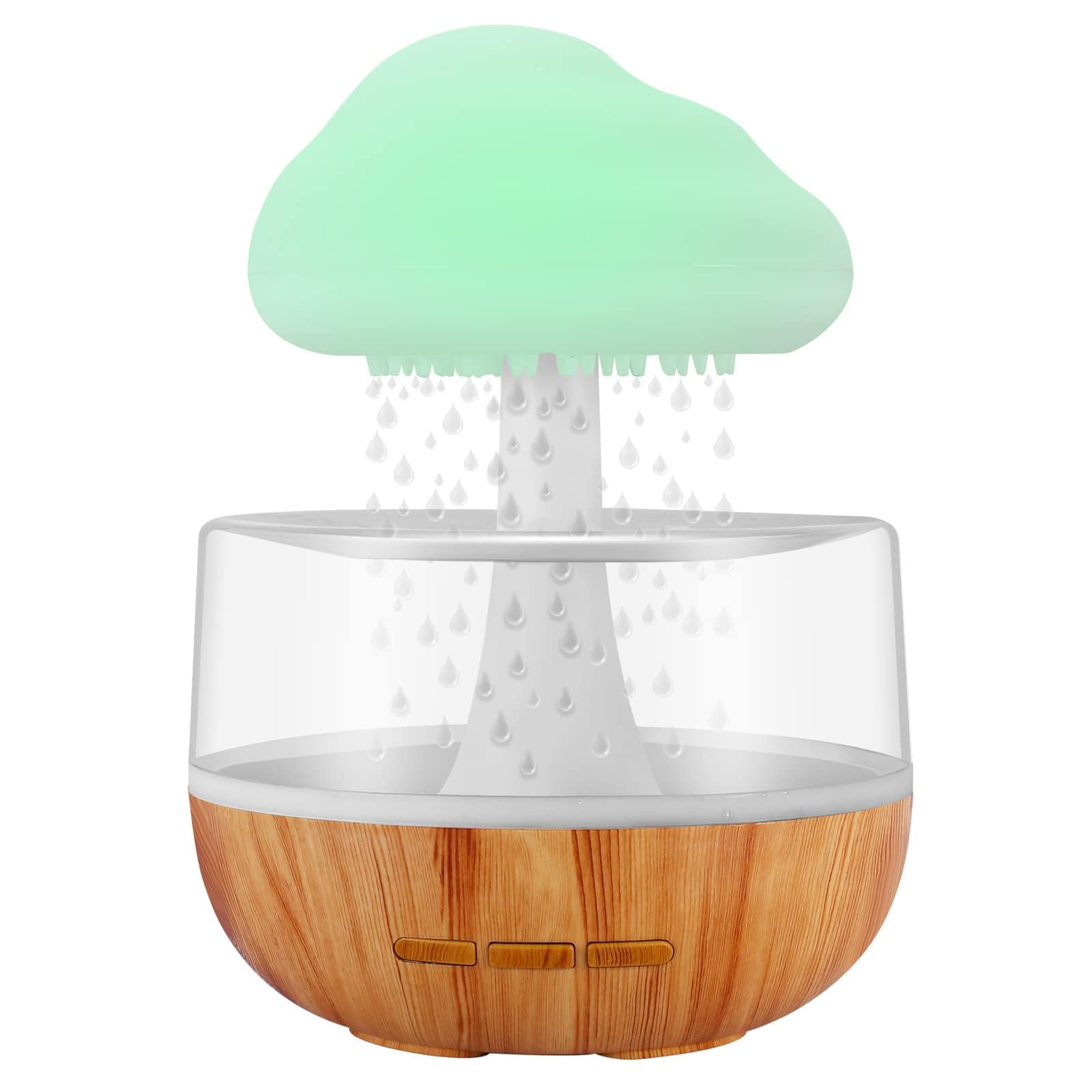 Luftbefeuchter Mit Regenlampe, Ätherischem Öldiffusor Und Regenwolken-effektlampe Mit 7 Led-farben, Ideal Für Zuhause, Büro, Schlafzimmer, Entspannung Und Schlaf.