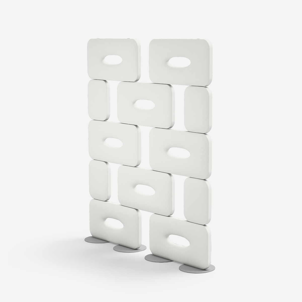 Design-trennwand Aus Polyethylen Für Drinnen Und Draußen Cookie 250 - Weiß