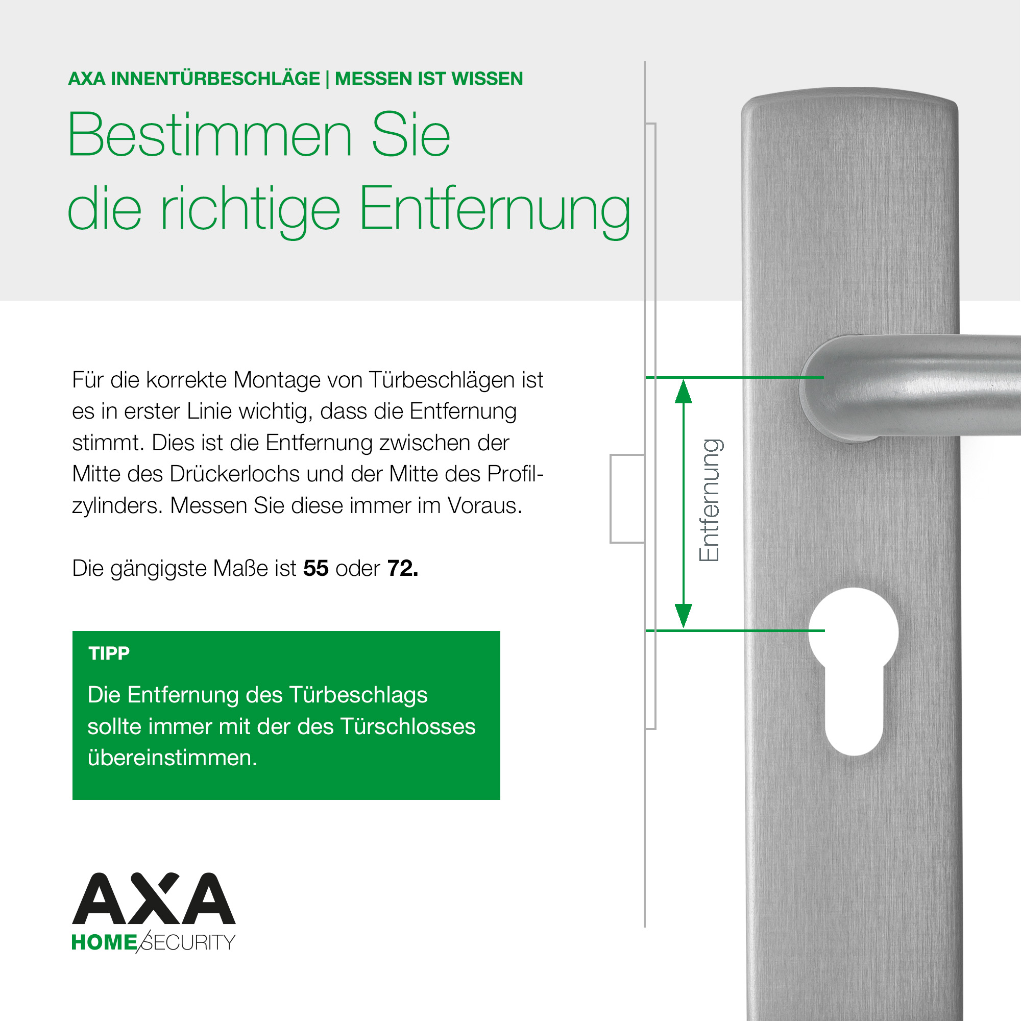 Axa Türbeschlagset Für Innentüren - Edge Basic Block - Türgriff Aus Aluminium - Mit Schlüsselloch - Sl55 - Türgriff Mit Schutzschild