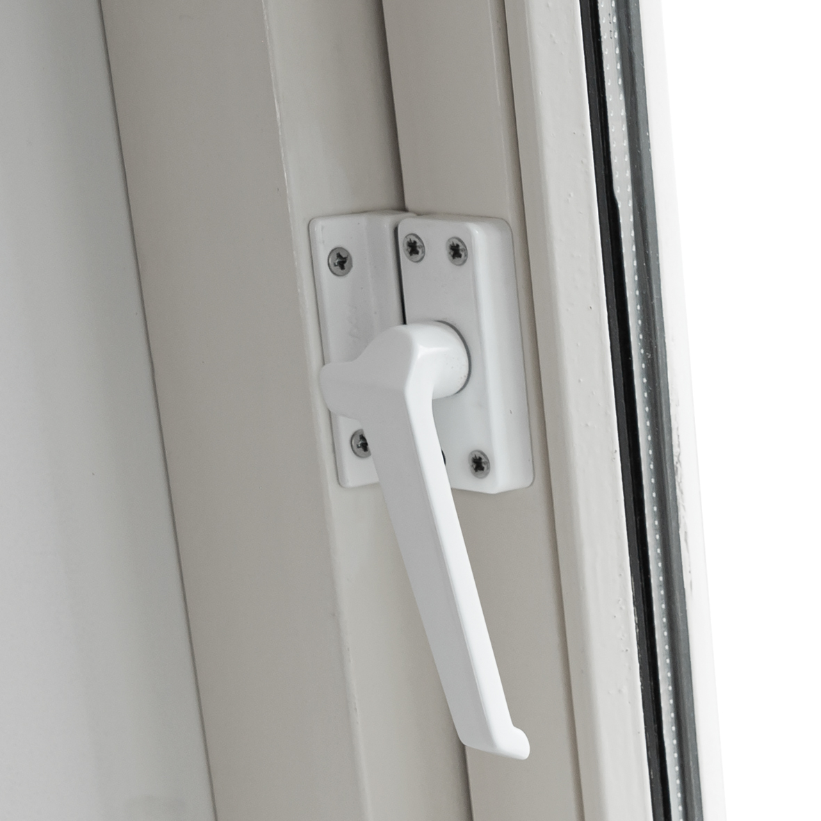 Axa Fensterverriegelung - Modell 3302 - Fenstergriff - Nicht Abschließbar - Rechtsdrehend - Aluminium Weiß