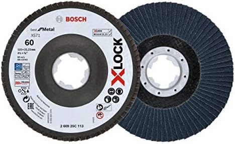 Bosch X-lock Fächerschleifscheibe, Ø115 mm, K 60, X571, Best For Metal, 1 stück - 260925c113