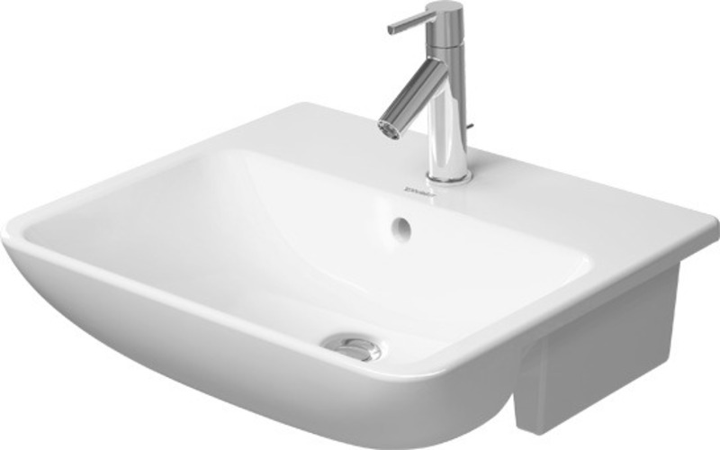 Duravit Me By Starck Halbeinbauwaschtisch, 1 Hahnloch, Mit