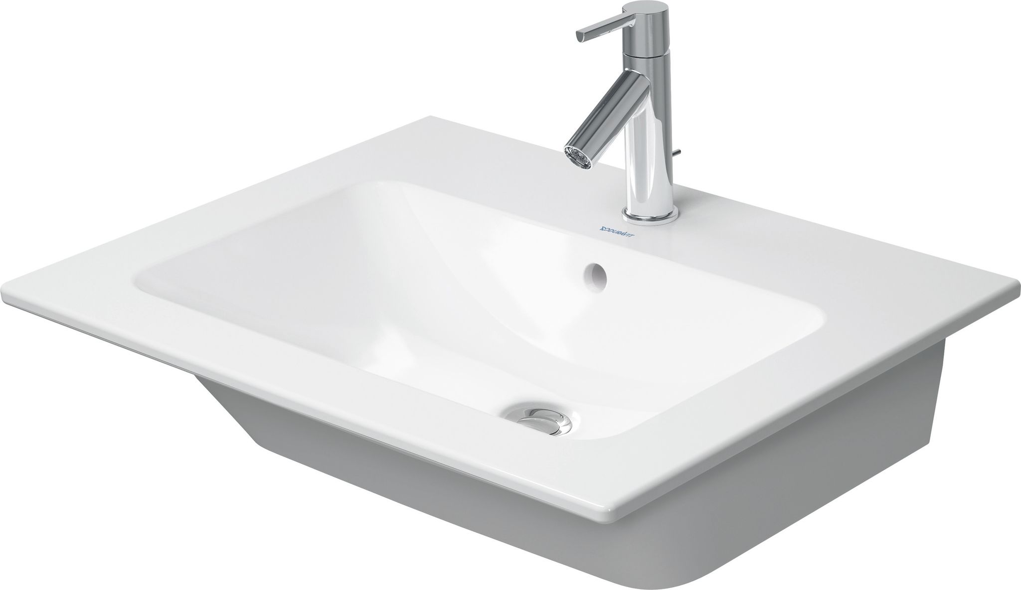 Duravit Me By Starck - Waschtisch 63x49 Cm, Mit Überlauf, Hahnloch, Durashield, Weiß 233663aa00