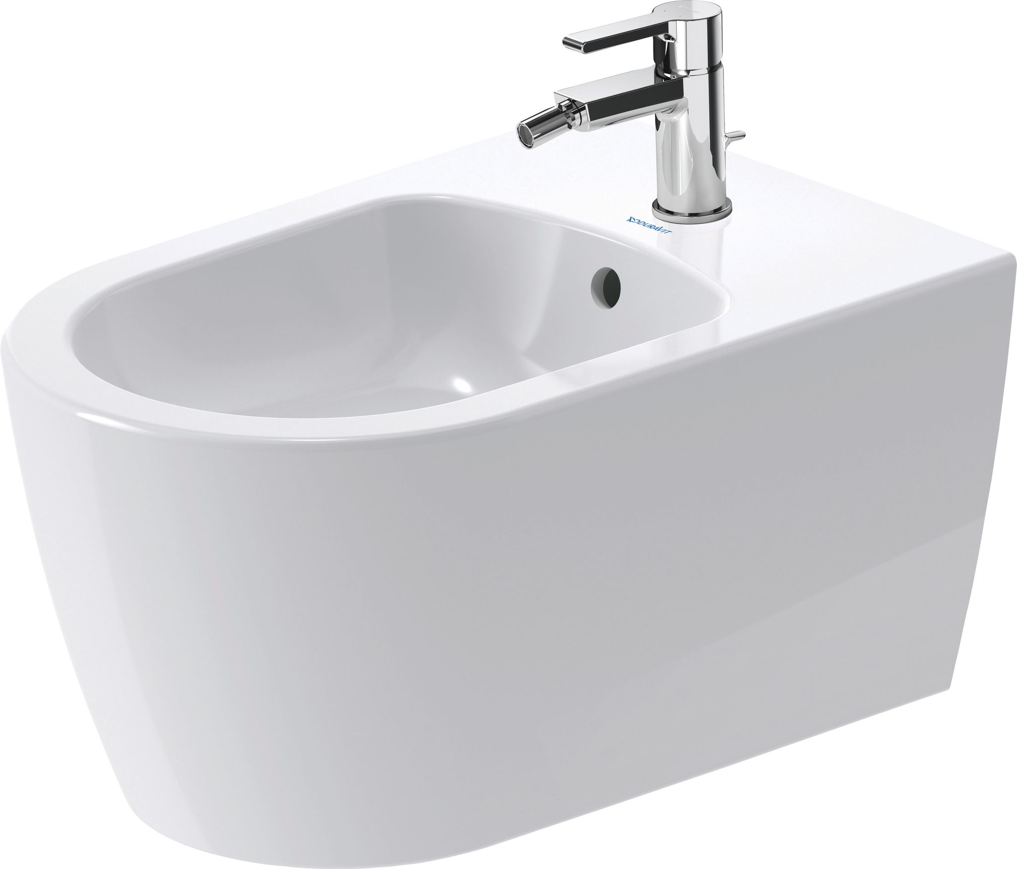 Duravit Me By Starck - Wandhängendes Bidet Mit Überlauf, Hahnloch, Durashield, Weiß 228815aa00