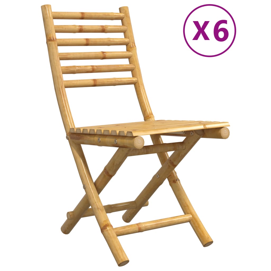 Maison Exclusive - Klappstühle, 6 Stück, 43 X 54 X 88 Cm, Bambus