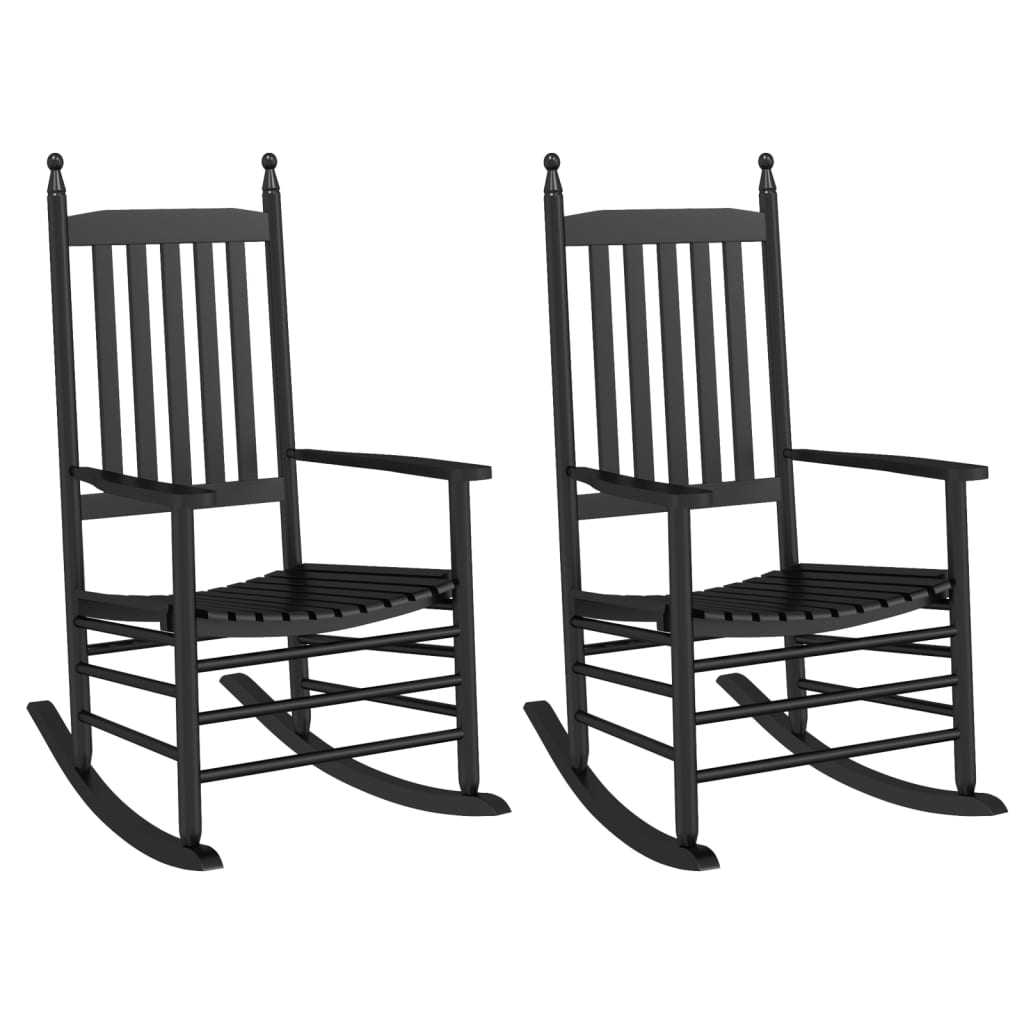 Maison Exclusive - Schaukelstühle Mit Gebogenen Sitzen 2 Stk. Sch