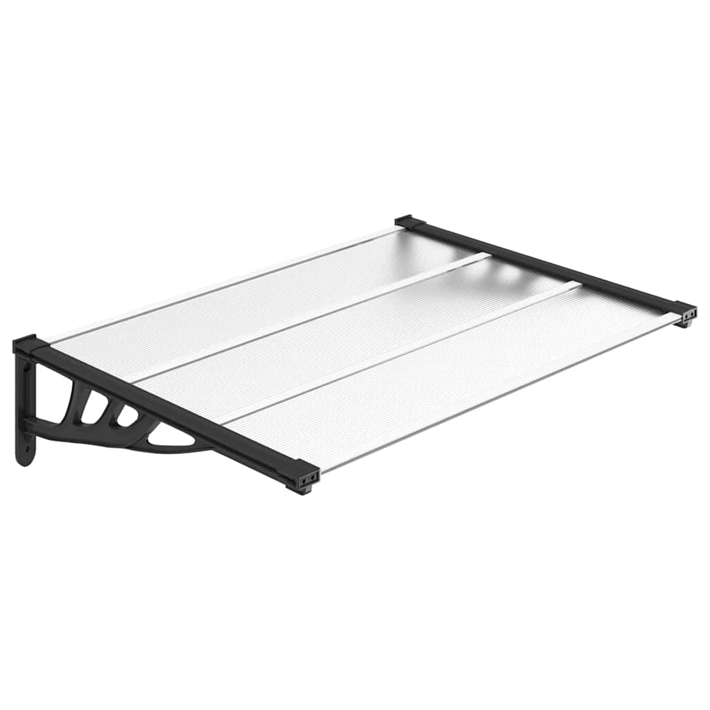 Maison Exclusive - Türvordach Schwarz Und Transparent 122x90 Cm P