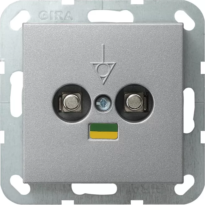 Gira Potenzialausgleich-dose 2f System 55 F Alu [040526], 0405 26