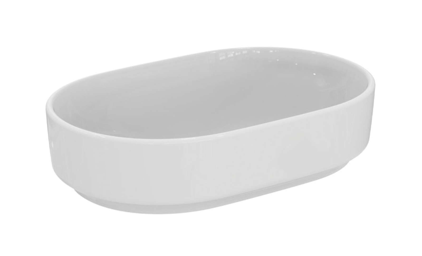 Ideal Standard I.life O - Aufsatzwaschbecken 55x38 Cm, Ohne Überlauf, Ohne Hahnloch, Weiß T573201