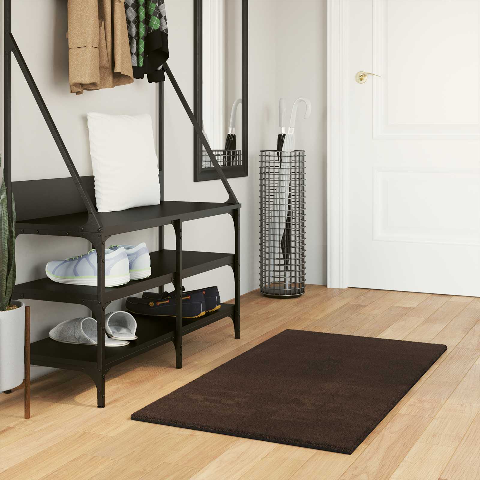 Teppich Mit Mittlerem Flor Weich Und Waschbar Huarte Braun