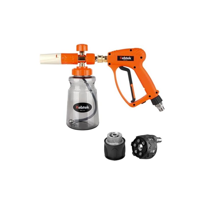 5200 Psi Hochdruckreinigerpistole Mit 1-liter-schaumkanone Für Die Autowäsche, 6-in-1 Verstellbare Düsenspitze Und Adapter, Kompatibel Mit Kärcher K2-7 (mrp-003-a)