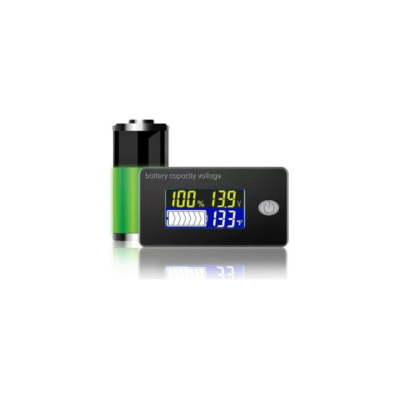 10-100v Batteriemonitor – Digitaler Kapazitätstester, Spannungs- Und Temperaturanzeige Für Autos, Boote Und Wohnmobile