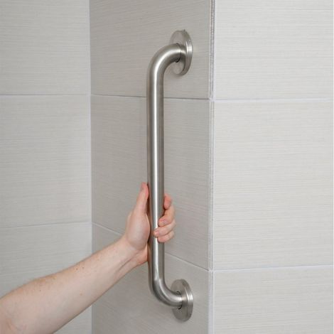 Basics Haltegriff Für Das Badezimmer, Geeignet Für Menschen Mit Behinderungen, 40 Cm Lang, 3,2 Cm Durchmesser, Sicherheitsgriffe, Haltegriffe Für Schwangere Und Ältere Kinder, Haltegriffe Fürs Badezim