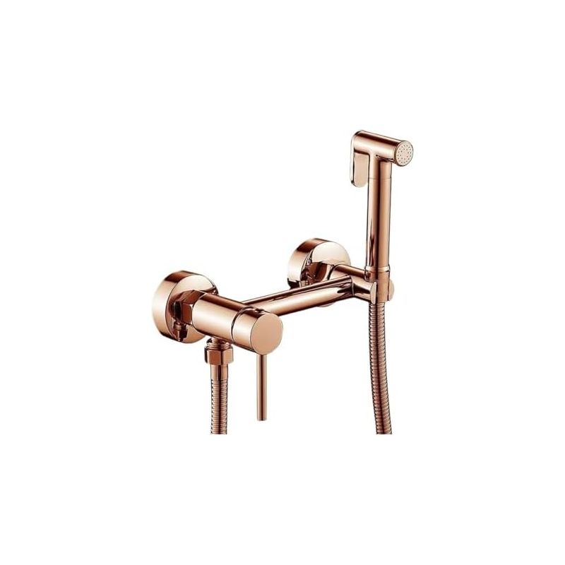 Bidetarmatur Aus Messing Mit Halterung, Brause Und Warm-/kaltwassermischer, Wandmontierter Wc-bidet-sprühkopf, Badezimmeraccessoires Mit Hohem Wasserdruck (roségold) Roségold -
