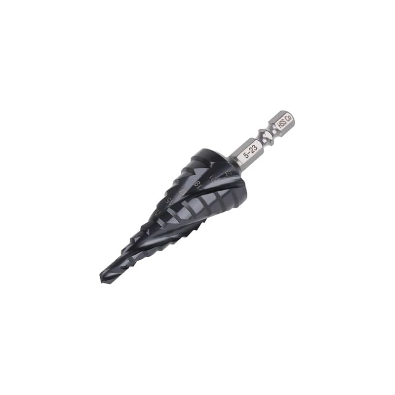Stufenbohrer Für Metall 5-23 Mm, 10 Stufen, Hss M35 Kobalt-tialn-kegelbohrer, Sechskantschaft Für Edelstahl, Aluminiumblech, Eisen, Kunststoff, Pvc, Holz -