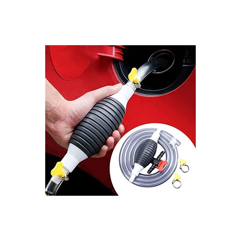 Flüssigkeitswasser-transferpumpe, Manueller Tragbarer Kraftstoffsiphon Für Benzin, Wasserleitungen, Diesel, Gaslösungsmittel Mit 2 M Schlauchlänge -