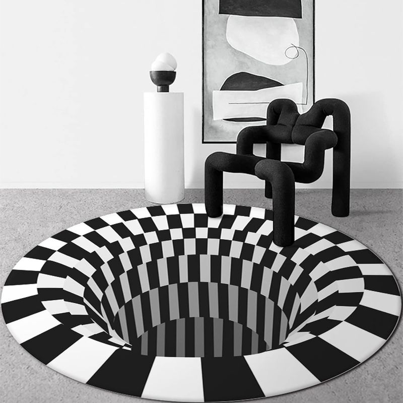 Runde 3d-fußmatte Mit Stereo-effekt, Tischvorleger Für Schlafzimmer Und Wohnzimmer, Halloween-teppich, Geeignet Für Schlafzimmer, Badezimmer, Weihnachten Oder Halloween, 80 X 80 Cm