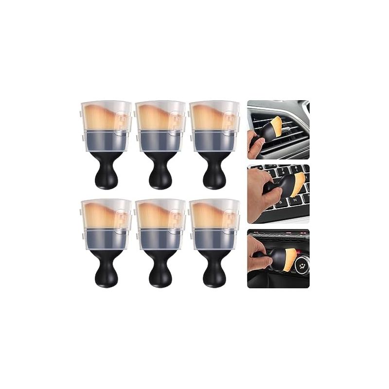 6-teiliges Autoreinigungsbürsten-set, Innenraum-set, Kratzfeste Innenraumbürste, Detail-staubwedel, Autoinnenraum, Premium-pflegeausrüstung -