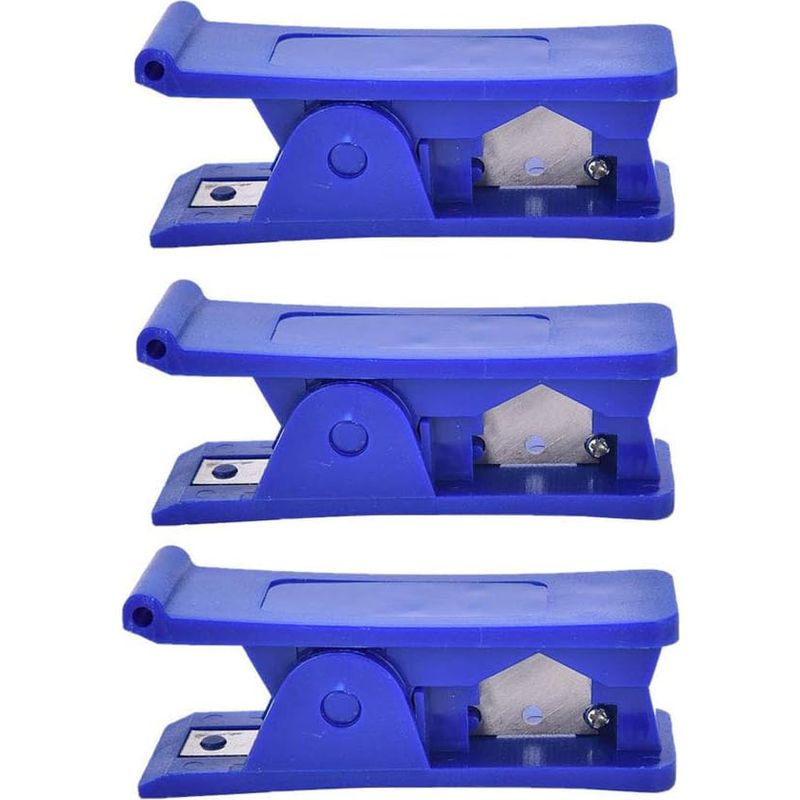 3-teiliges Rohrschneider-set, Preisgünstiger Kunststoffrohrschneider Für Weiche Silikon-, Gummi-, Pvc-, Pu- Und Nylon-kunststoffrohre, Schneidwerkzeug 7,8 2,4 3,5 Cm (blau)