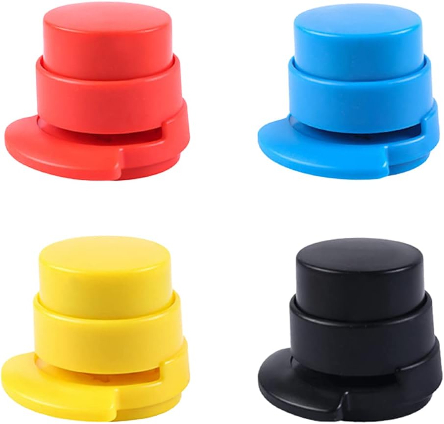 Set Mit 4 Nadellosen Heftgeräten, Tischheftgerät, Tragbares Klammerloses Heftgerät, Mini-klammerloses Heftgerät, Schul- Und Büroheftgerät, Umweltfreundliches Büroheftgerät (farbe Zufällig)