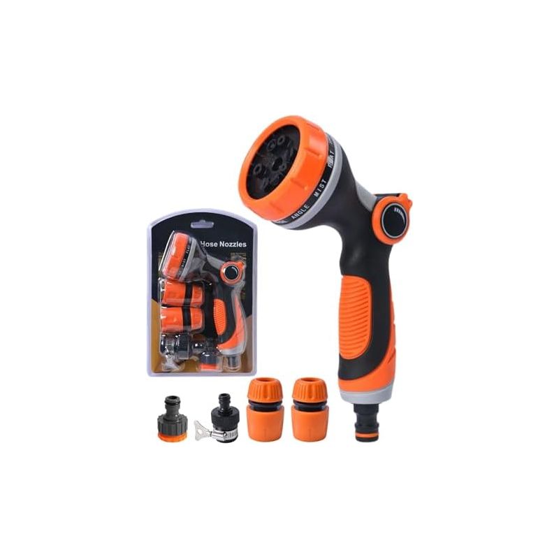 Hochdruck-gartenspritze Für Gartenschläuche, Gartensprühkopf – Multifunktionswerkzeug Zum Duschen Von Tieren, Bewässern Und Reinigen Von Terrassen Und Zäunen