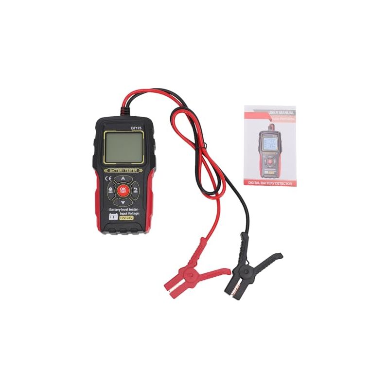 12v 24a Batterietester, Universeller Kfz-analysator, Hintergrundbeleuchtetes Display, Kaltstartstrom 50-1999 A, Batteriespannungsmessung (3ah-200ah) Für Die Fahrzeugwartung