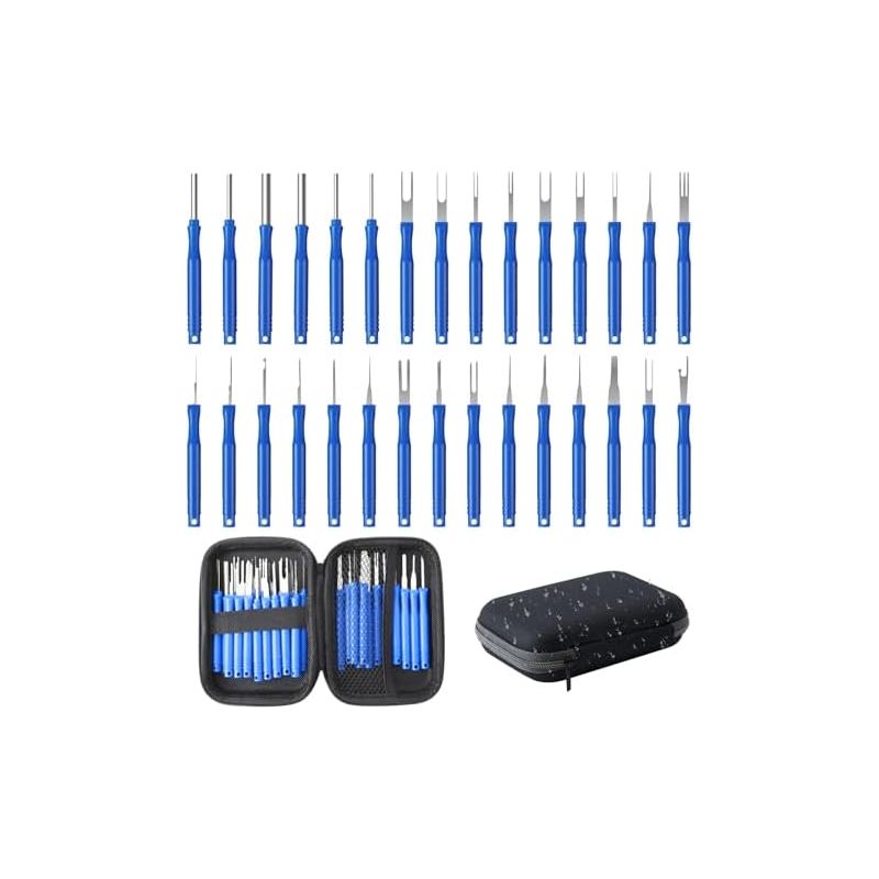 Packung Mit 30 Klemmenabziehern, Werkzeug Zum Entfernen Von Klemmen Für Die Meisten Klemmenstecker (blau) Blau -