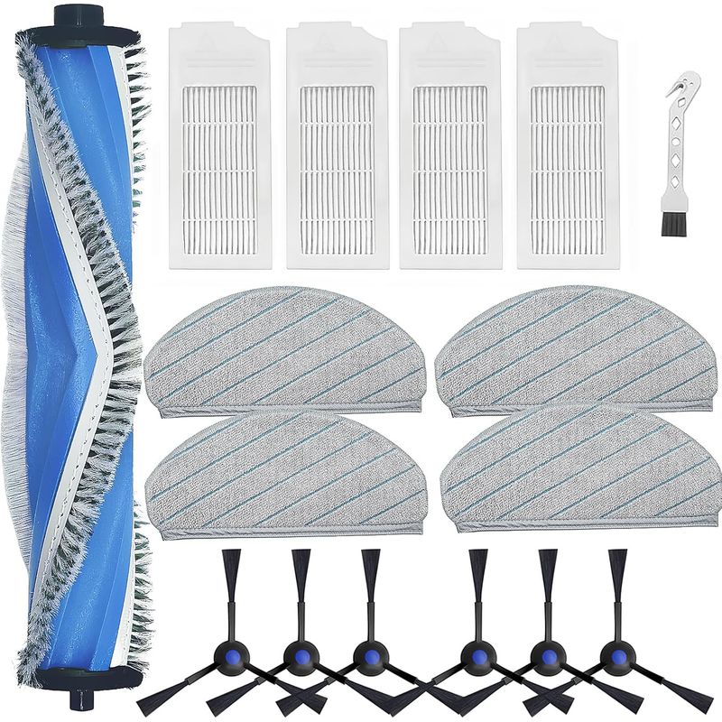 1 Zubehörset Für Ecovacs Deebot N20 Plus, 1 Hauptbürste, 4 Tücher, 6 Seitenbürsten, 4 Hepa-filter