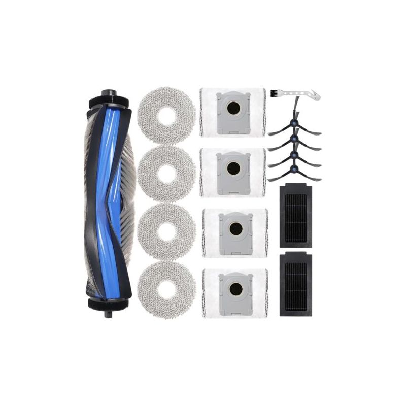 Zubehör Für Ecovacs Deebot T50 Pro Omni, T50 Omni, T50 Omni Gen2, T50 Pro Omni Gen2 Staubsauger: 1 Walzenbürste + 4 Tücher + 4 Staubbeutel + 4 Seitenbürsten + 2 Filter