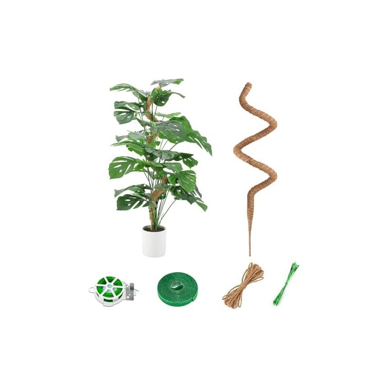 Pflanzenstütze Aus Kokosfaser Für Kletterpflanzen, 125 Cm, Faltbar, Für Monstera-pflanzen, Für Zimmerpflanzen Und Garten, Mit Kabelbindern – 1 X 125 Cm