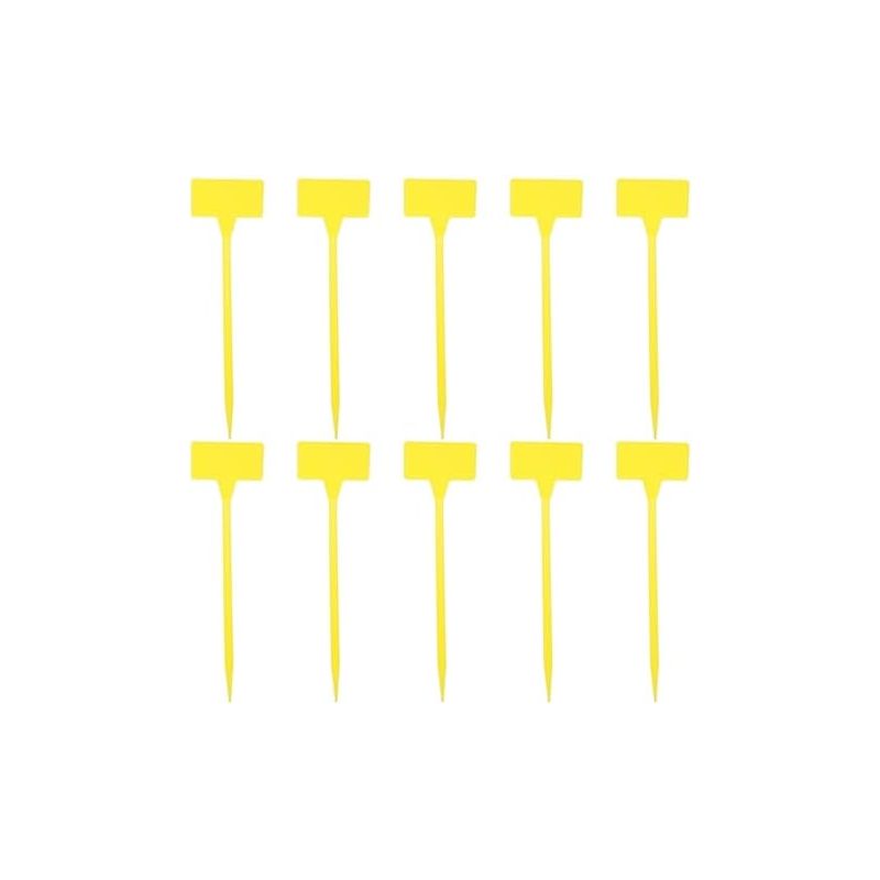 Wiederverwendbare, Wasserfeste Pflanzenetiketten, 30,00 X 9,00 X 0,50 Cm, 10er-packung, Garten- Und Baumschulmarkierungen, Präzise Kennzeichnung, Leicht Zu Reinigen, Gelb, Größe 1