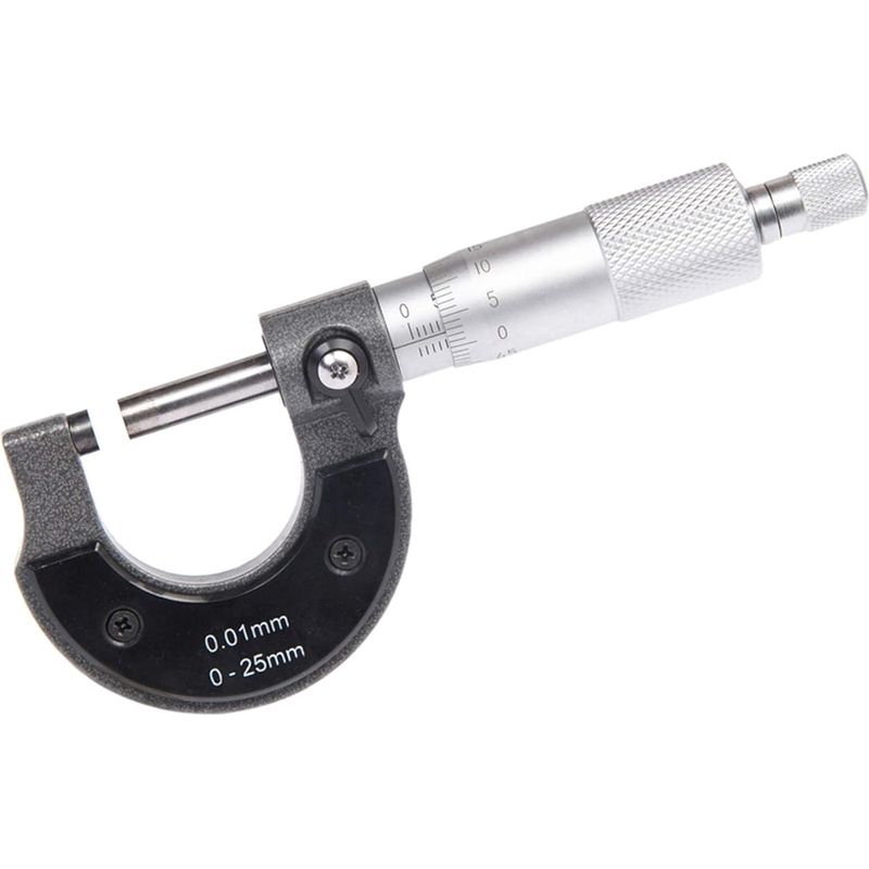 Externes Mikrometer 0-25 Mm, Auflösung 0,01 Mm (metrisch)