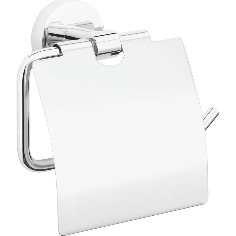 1 Toilettenpapierrollenhalter, Edelstahl, Verchromt, Deckel Mit Absenkautomatik, Badezimmer