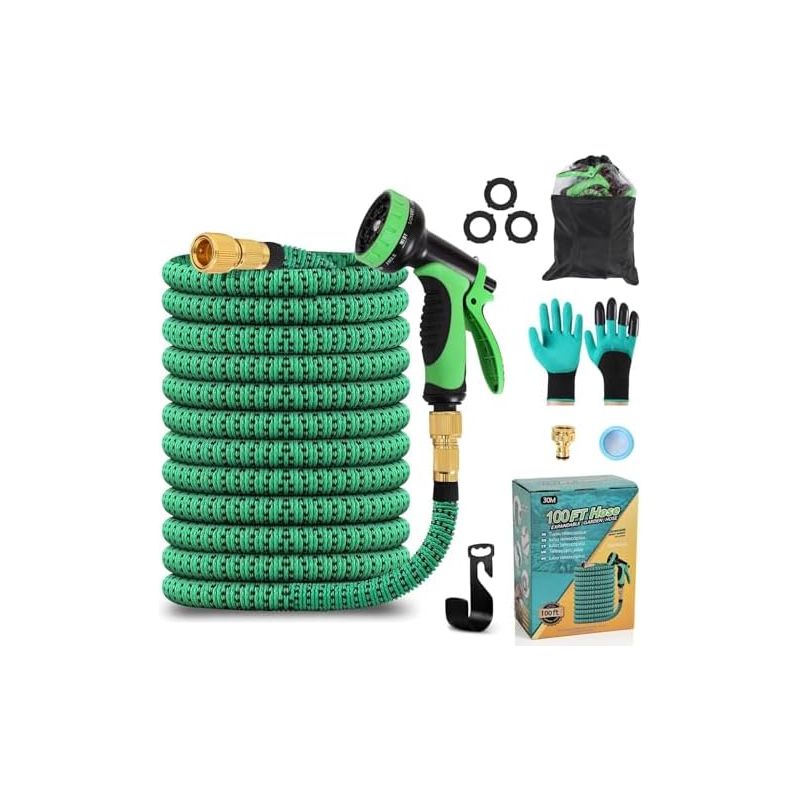 30 M Langer, Ausziehbarer Gartenschlauch Mit Automatischer Aufrollfunktion, Professioneller Gartenschlauch Mit 10 Modi, Verstärktem 2500d Tpe-gewebe, Auslaufsicherem Metallanschluss, Für Große Gärten,