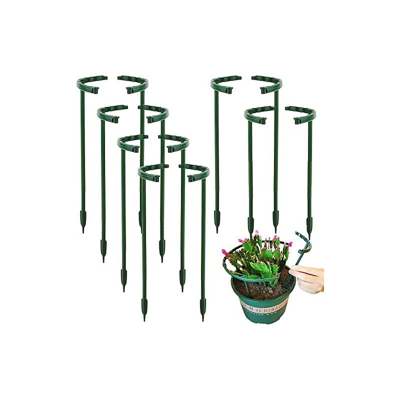 Set Mit 20 Pflanzenstützen, Kletterpflanzenstützen – 24 X 14 Cm, Rund, Grün, Fördern Das Pflanzenwachstum, Für Tomaten, Rosen, Pfingstrosen