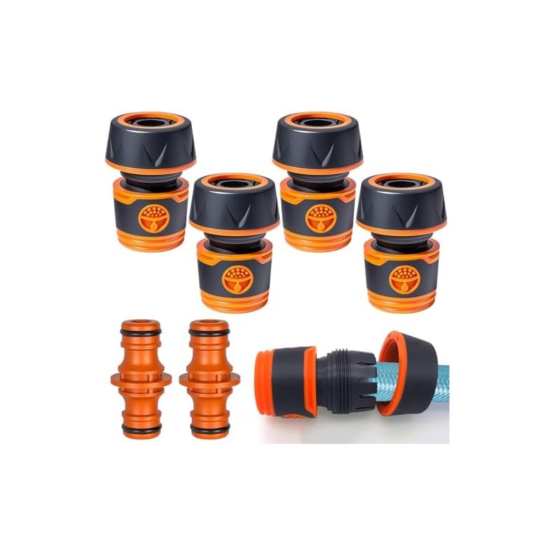 4 Stück, Schlauchverbinder, Gartenarmaturen, Gartenschlauchverbinder (19 Mm) -