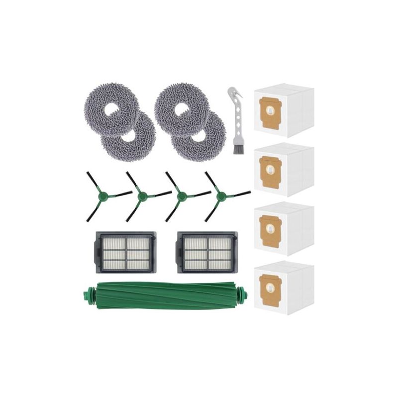 1 Zubehörset Für Irobot Roomba Plus 405 Combo Und 505 Combo: 1 Hauptbürste, 2 Filter, 4 Seitenbürsten