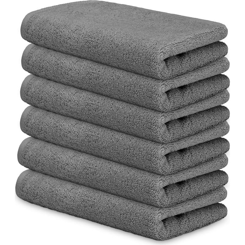6er-set Handtücher, 30 X 50 Cm, Baumwolle, 450 G/m², Weich Und Saugfähig, Für Zuhause, Hotel Und Spa