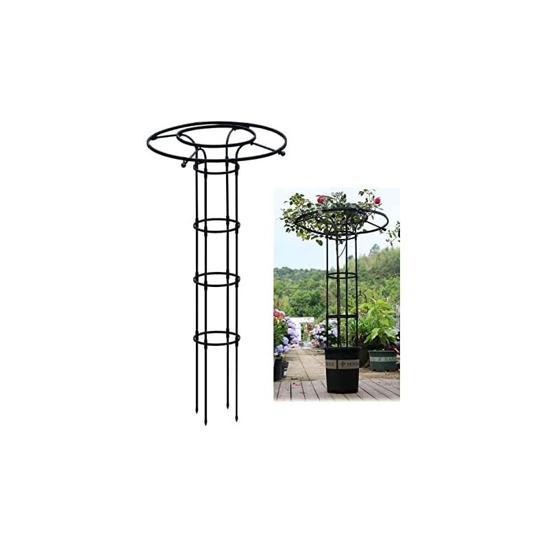 Gartenobelisk-stütze - Für Kletterpflanzen Im Freien 90cm 120cm 150cm 180cm 210cm Stabiler Schirmständer Für Weinreben, Tomaten, Erbsen (größe: 210cm/6,9ft)
