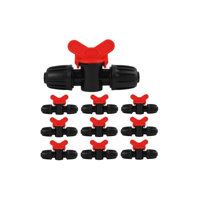 10er-pack Umschaltventile Für Tropfbewässerung, Schlauchverbinder Mit Widerhaken Für 16-mm-pe-schläuche, Verriegelungsfittings, Ideal Für Garten, Landwirtschaft Und Gewächshäuser -