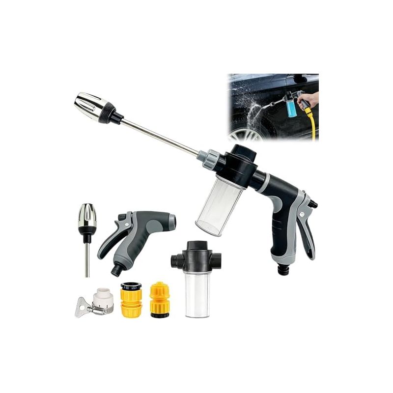 Power Jet Hochdruck-spritzpistole Für Gartenschläuche, 3 Einstellbare Modi, Ideal Zum Autowaschen Und Bewässern Des Gartens -