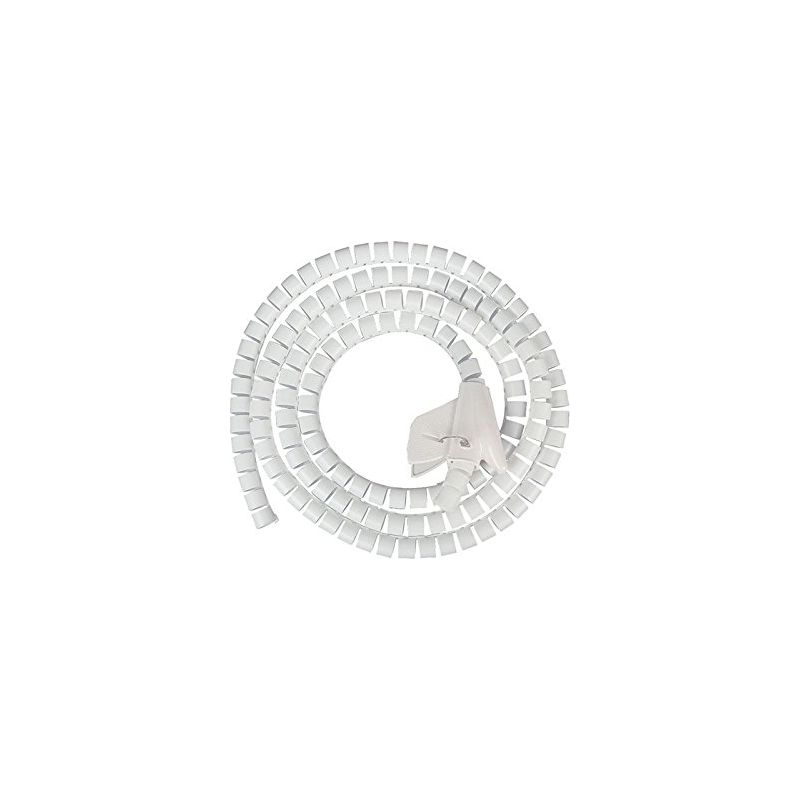 2,5 Cm X 1,5 M Flexibles Spiralbindeband Zur Kabelaufwicklung Und -organisation, Weiß