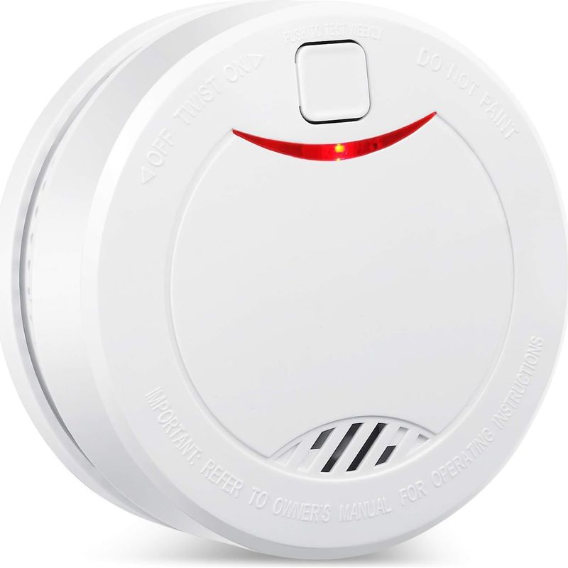 Rauchmelder Mit 10 Jahren Batterielebensdauer, Feuermelder Mit Fotoelektrischem Sensor, Automatisierter Testfunktion, Red Dot Award-gewinner, Für Zuhause/geschäft/gewerbe (1 Stück)