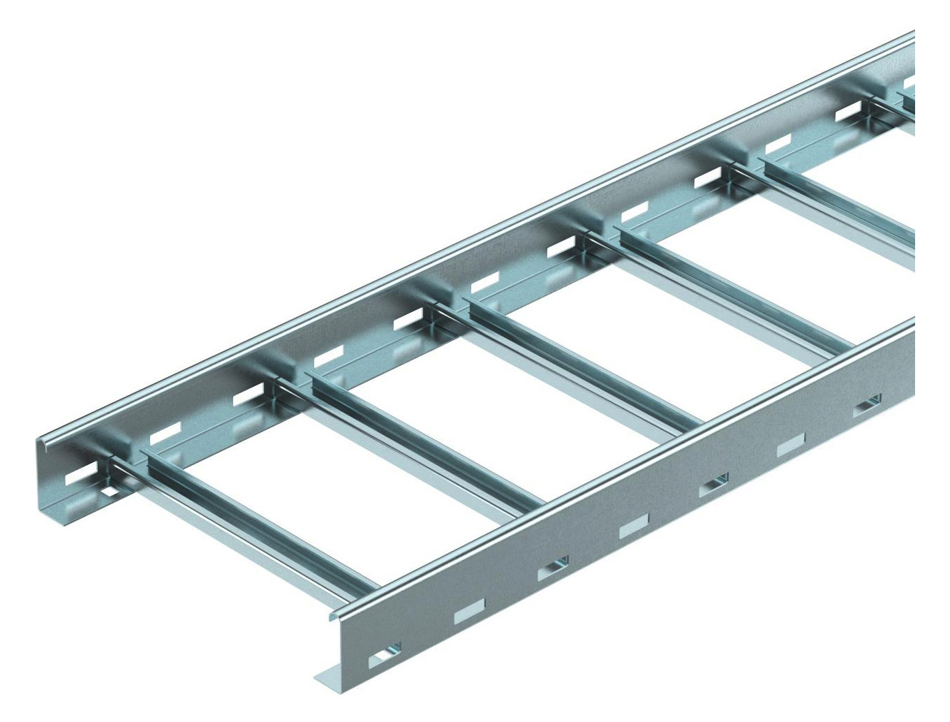 Obo Bettermann Kabelleiter Funktionserhalt Sprossenabstand 150mm 60x200x6000 Stahl Bandverzinkt, 6 Meter, 6207501
