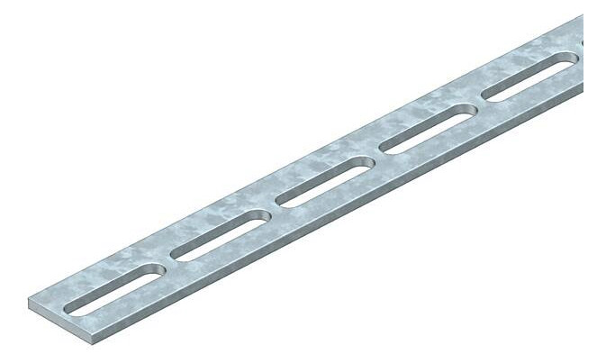 Obo Bettermann Schlitzband In Stäben, 3000mm 20x3x3000mm Stahl Tauchfeuerverzinkt, 3 Meter, 1465767