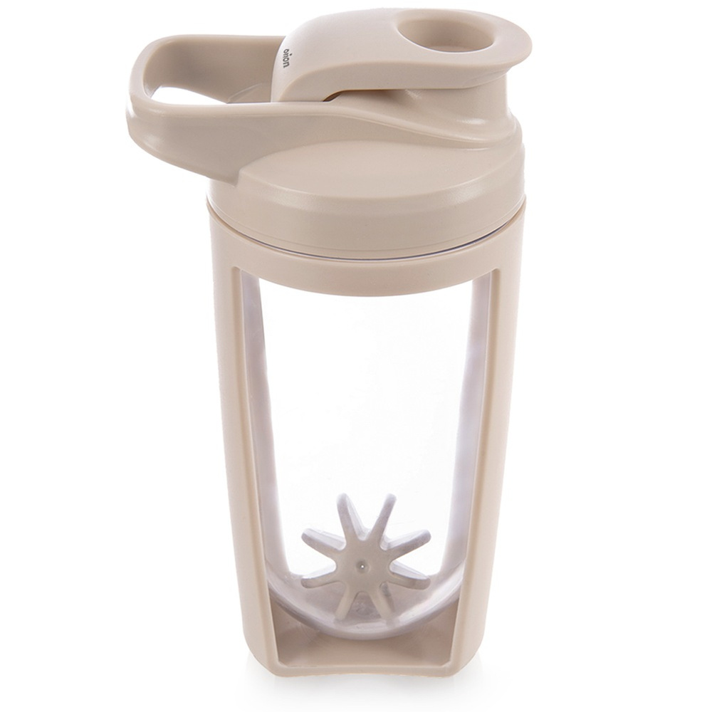 Trainingsshaker Mit Tritankugel, Beige Flasche Für Nahrungsergänzungsmittel, Auslaufsicher, 700 Ml